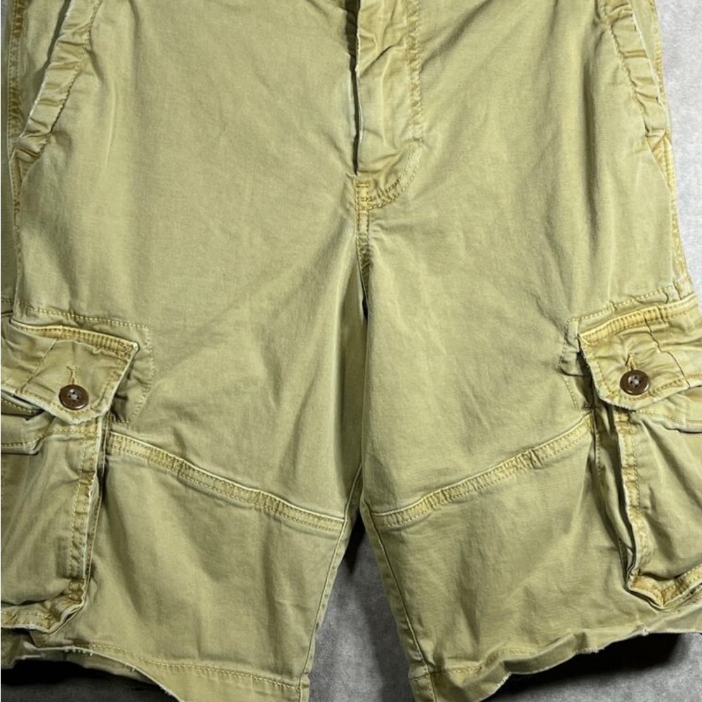 American Eagle Cargo Shorts Mens Size 30 Khaki Extreme Flex Longer Length Hiking